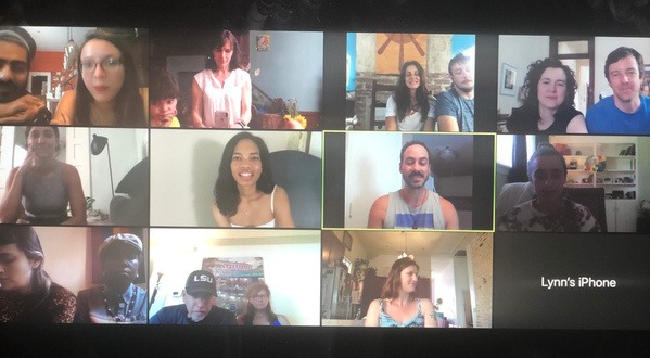 Yoga training graduation on zoom