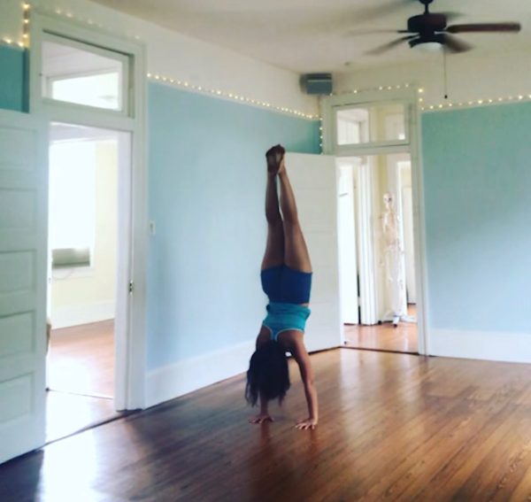 Meredith in Handstand